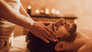 Man getting facial
